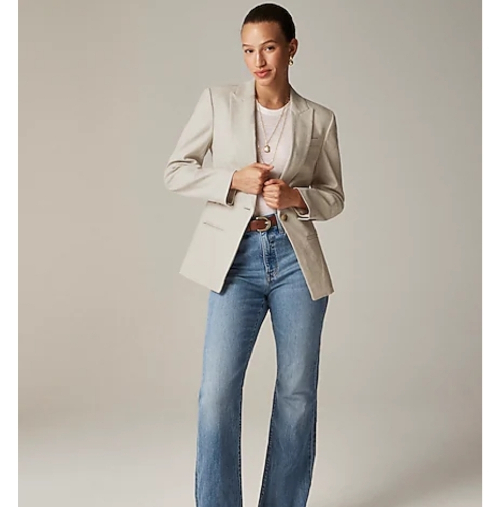 J Crew Alexandra blazer in stretch linen blend CI487 NWT Size 0